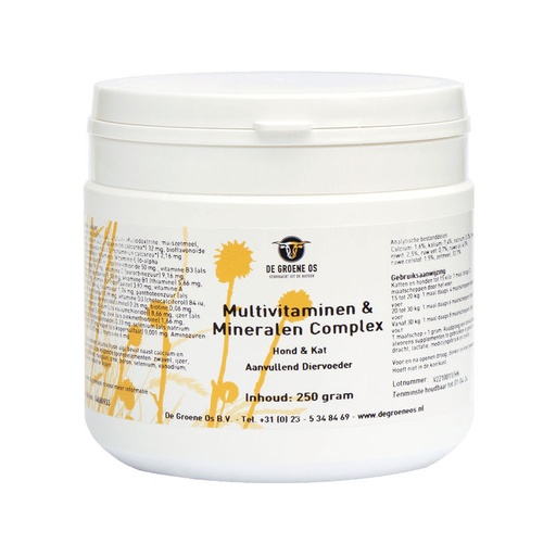 De Groene os - Multivitaminen en mineralen hond & kat